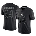 STECN M.Dolphins #94 Jordan Phillips Player Black Reflective Limited Game Stitched Jerseys