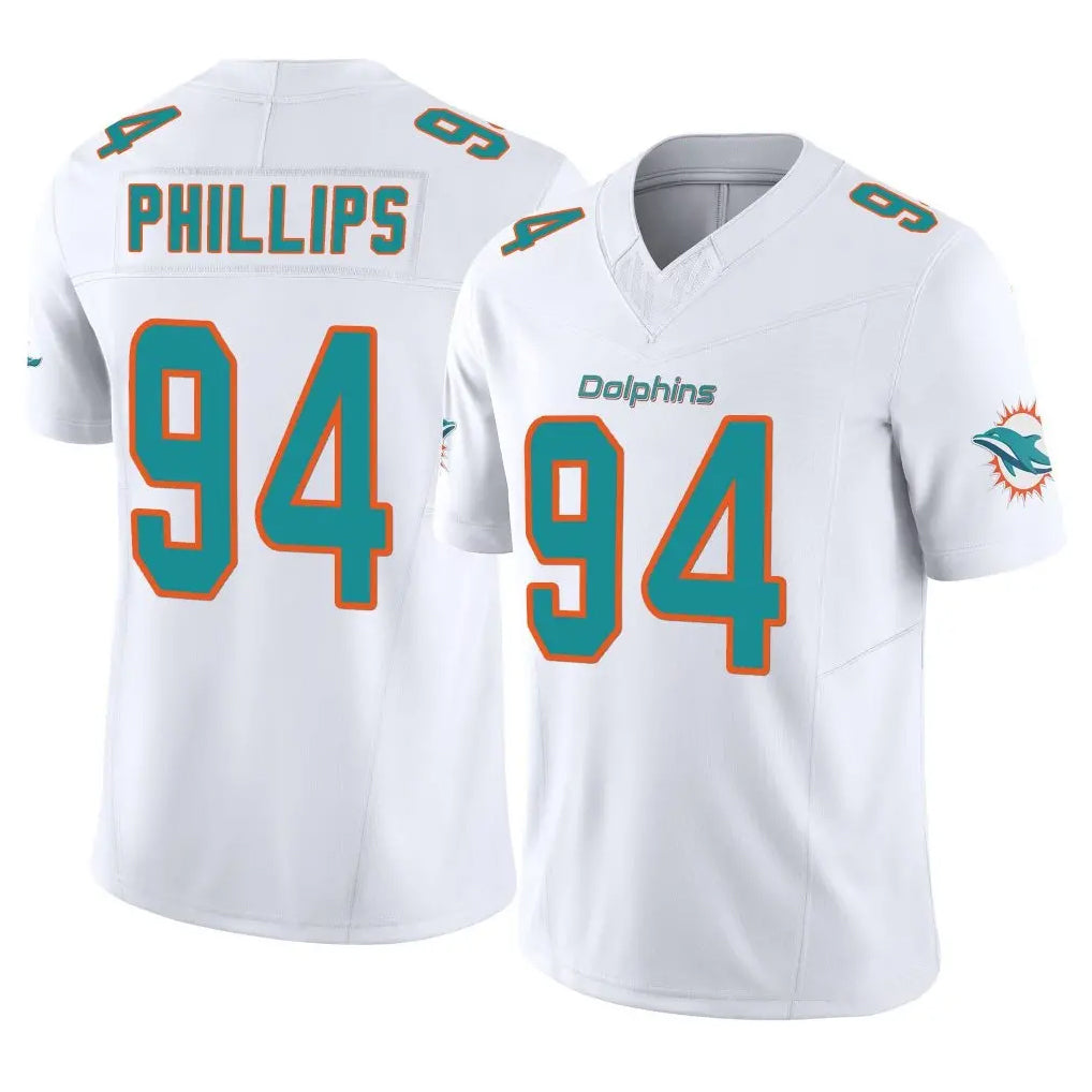 STECN M.Dolphins #94 Jordan Phillips Player White Limited Vapor F.U.S.E. Home Game Stitched Jerseys
