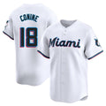 STECN M.Marlins #18 Griffin Conine Player White Home Limited Stitched Jerseys