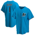 STECN M.Marlins #1 Connor Norby Player Blue Home Game Stitched Jerseys