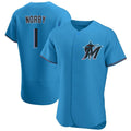 STECN M.Marlins #1 Connor Norby Player Blue Home Limited Elite Stitched Jerseys