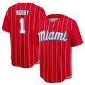 STECN M.Marlins #1 Connor Norby Player Red City Connect Home Game Stitched Jerseys