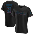 STECN M.Marlins #21 Graham Pauley Player Black Home Limited Elite Stitched Jerseys