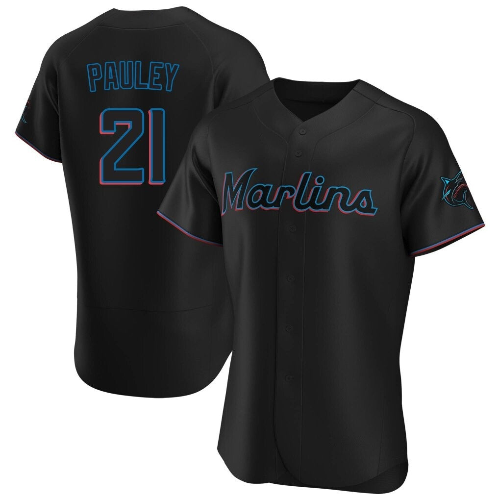 STECN M.Marlins #21 Graham Pauley Player Black Home Limited Elite Stitched Jerseys