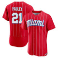 STECN M.Marlins #21 Graham Pauley Player Red City Connect Home Limited Elite Stitched Jerseys