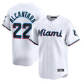 STECN M.Marlins #22 Sandy Alcantara Player White Home Limited Stitched Jerseys