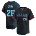 STECN M.Marlins #26 Janson Junk Player Black City Connect Home Limited Stitched Jerseys