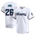 STECN M.Marlins #26 Janson Junk Player White Home Limited Stitched Jerseys