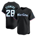 STECN M.Marlins #28 Kyle Stowers Player Black Home Limited Stitched Jerseys