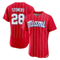 STECN M.Marlins #28 Kyle Stowers Player Red City Connect Home Limited Elite Stitched Jerseys