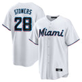 STECN M.Marlins #28 Kyle Stowers Player White  Home Game Stitched Jerseys
