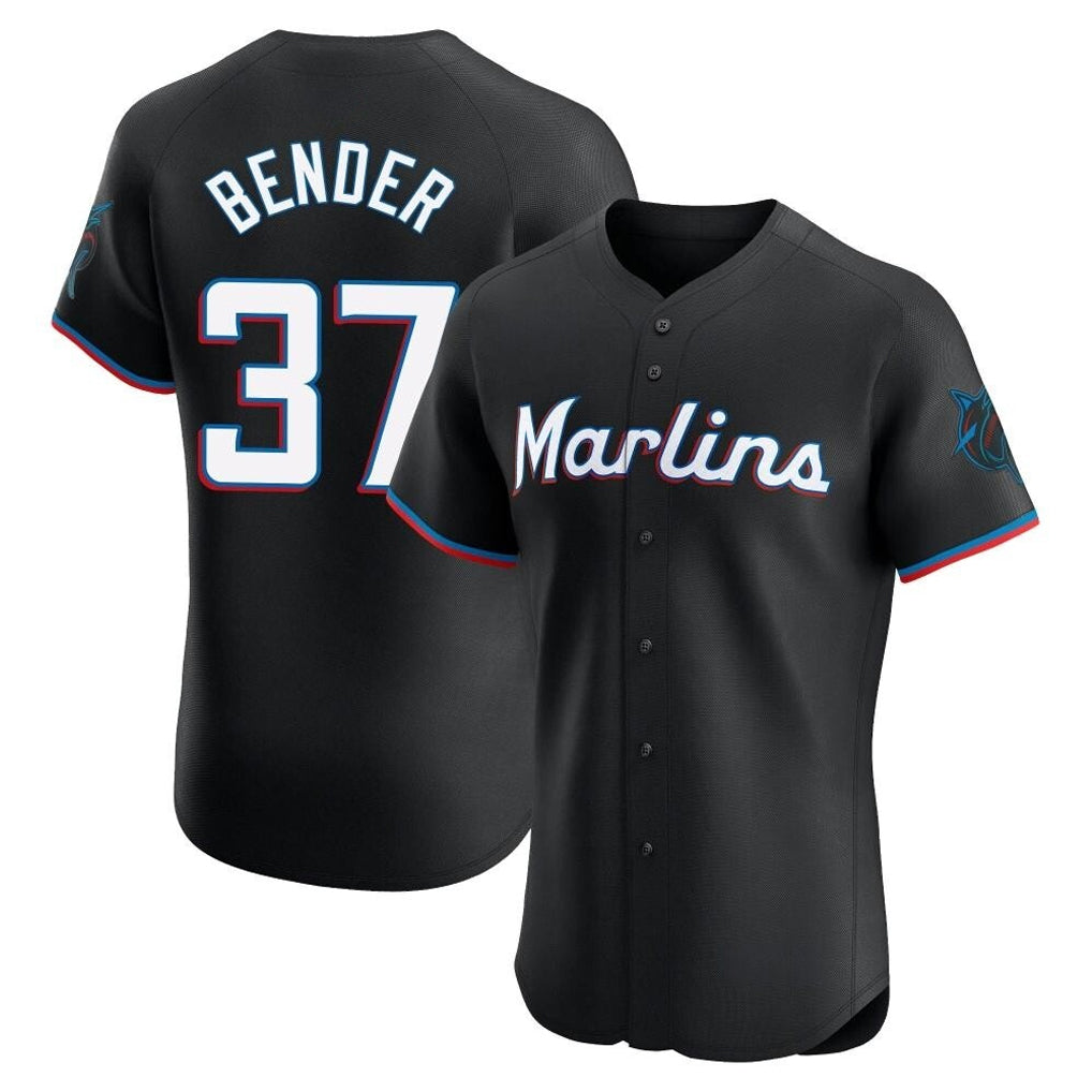 STECN M.Marlins #37 Anthony Bender Player Black Vapor Home Limited Elite Stitched Jerseys
