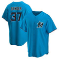STECN M.Marlins #37 Anthony Bender Player Blue Home Game Stitched Jerseys