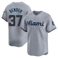 STECN M.Marlins #37 Anthony Bender Player Gray Home Limited Stitched Jerseys