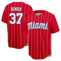 STECN M.Marlins #37 Anthony Bender Player Red City Connect Home Game Stitched Jerseys