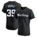 STECN M.Marlins #39 Eury Perez Player Black Vapor Home Limited Elite Stitched Jerseys