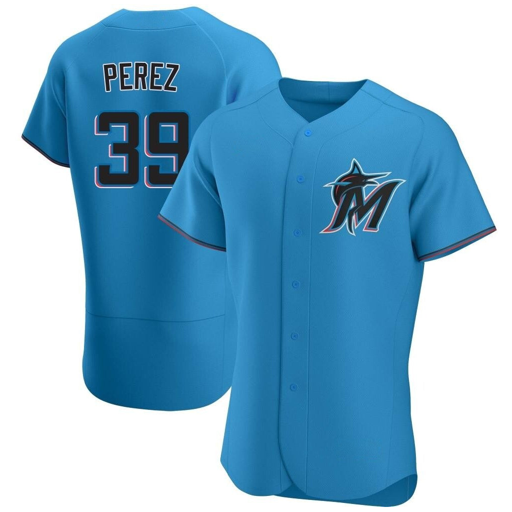 STECN M.Marlins #39 Eury Perez Player Blue Home Limited Elite Stitched Jerseys