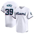 STECN M.Marlins #39 Eury Perez Player White  Home Limited Stitched Jerseys