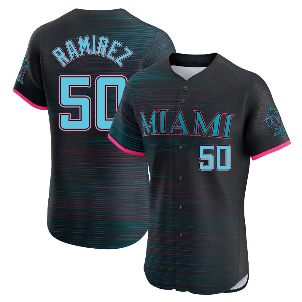 STECN M.Marlins #50 Agustin Ramirez Player Black City Connect Home Limited Elite Stitched Jerseys