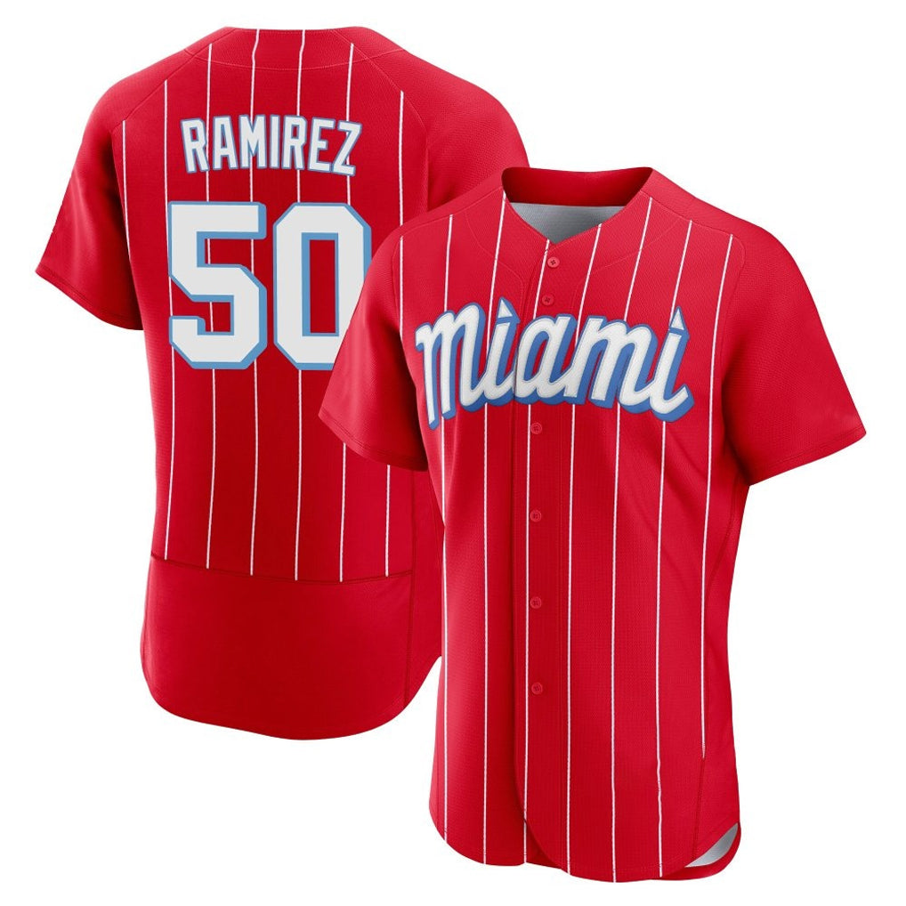 STECN M.Marlins #50 Agustin Ramirez Player Red City Connect Home Limited Elite Stitched Jerseys