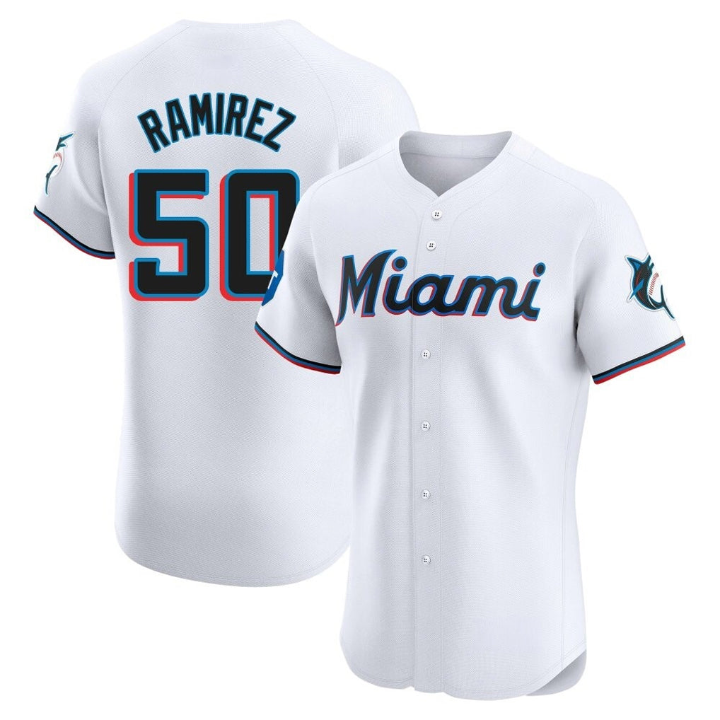 STECN M.Marlins #50 Agustin Ramirez Player White  Home Limited Elite Stitched Jerseys