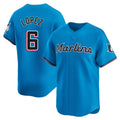 STECN M.Marlins #6 Otto Lopez Player Blue Home Limited Stitched Jerseys