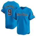 STECN M.Marlins #9 Xavier Edwards Player Blue Home Limited Stitched Jerseys