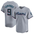 STECN M.Marlins #9 Xavier Edwards Player Gray Home Limited Stitched Jerseys