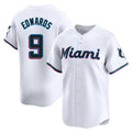 STECN M.Marlins #9 Xavier Edwards Player White  Home Limited Stitched Jerseys