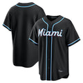 STECN M.Marlins Blank Player Black Fashion Out Home Game Stitched Jerseys