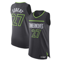 STECN M.Timberwolves #27 Rudy Gobert Jordan Brand Anthracite Authentic Stitched Jerseys- Statement Edition
