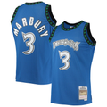 STECN M.Timberwolves #3 Stephon Marbury Mitchell & Ness Blue 1996-1997 Hardwood Classics Swingman Stitched Jerseys