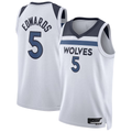 STECN M.Timberwolves #5 Anthony Edwards White Swingman Stitched Jerseys - Association Edition