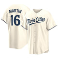 STECN M.Twins #16 Austin Martin Player Cream Game Limited Home Stitched Jerseys