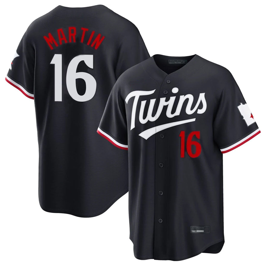 STECN M.Twins #16 Austin Martin Player Navy Home Game Stitched Jerseys
