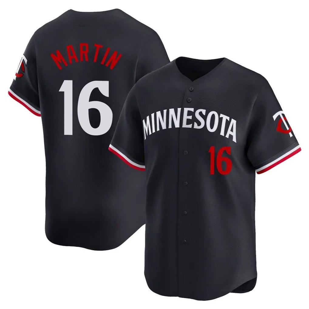 STECN M.Twins #16 Austin Martin Player Navy Home Limited Stitched Jerseys