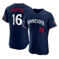 STECN M.Twins #16 Austin Martin Player Navy Replica Home Limited Elite Stitched Jerseys
