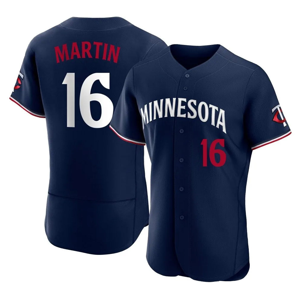 STECN M.Twins #16 Austin Martin Player Navy Replica Home Limited Elite Stitched Jerseys