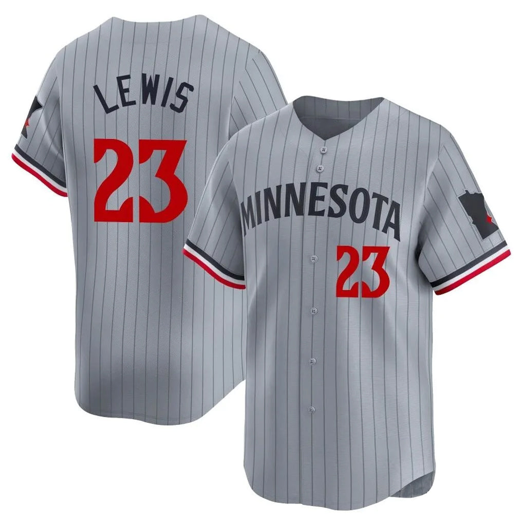 STECN M.Twins #23 Royce Lewis Player Gray Home Limited Stitched Jerseys
