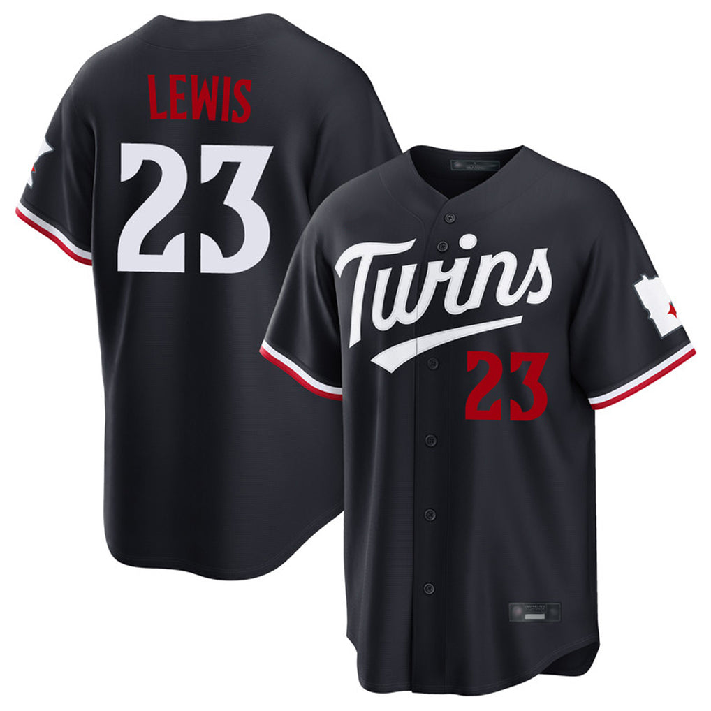 STECN M.Twins #23 Royce Lewis Player Navy Home Game Stitched Jerseys
