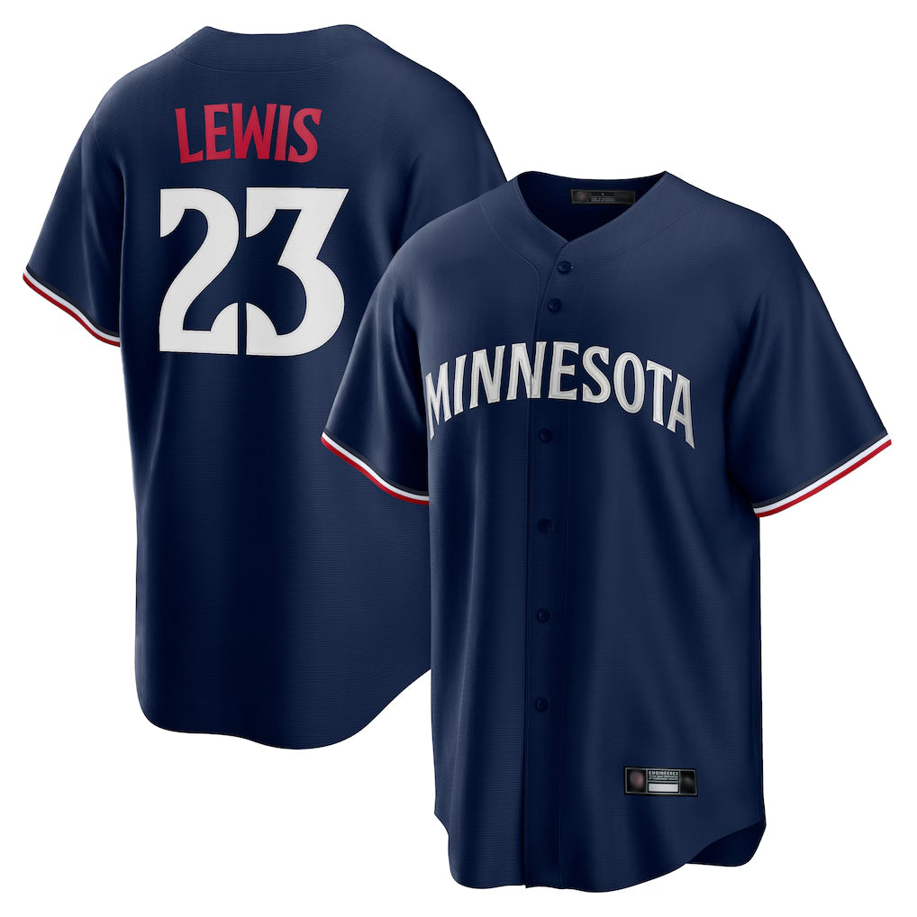 STECN M.Twins #23 Royce Lewis Player Navy Replica Alternate Home Stitched Jerseys