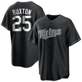 STECN M.Twins #25 Byron Buxton Player Black Home Game Stitched Jerseys