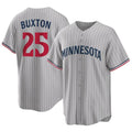 STECN M.Twins #25 Byron Buxton Player Gray Game Limited Home Stitched Jerseys