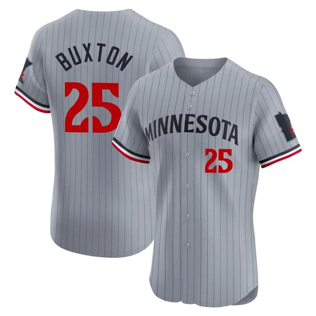 STECN M.Twins #25 Byron Buxton Player Gray Home Limited Elite Stitched Jerseys