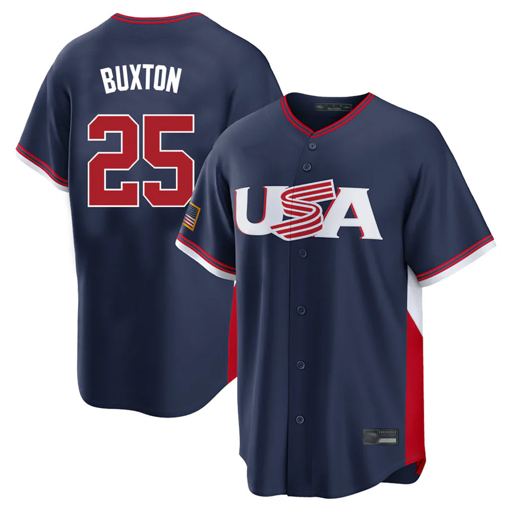 STECN M.Twins #25 Byron Buxton Player Navy USA 2026 World Classic Limited Home Stitched Jerseys