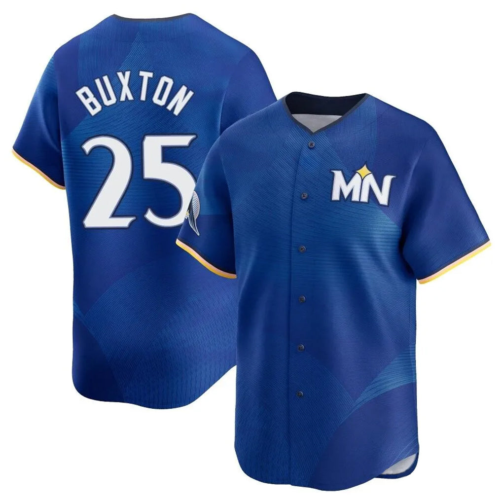 STECN M.Twins #25 Byron Buxton Player Royal City Connect Limited Home Stitched Jerseys
