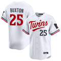 STECN M.Twins #25 Byron Buxton Player White Home Limited Stitched Jerseys