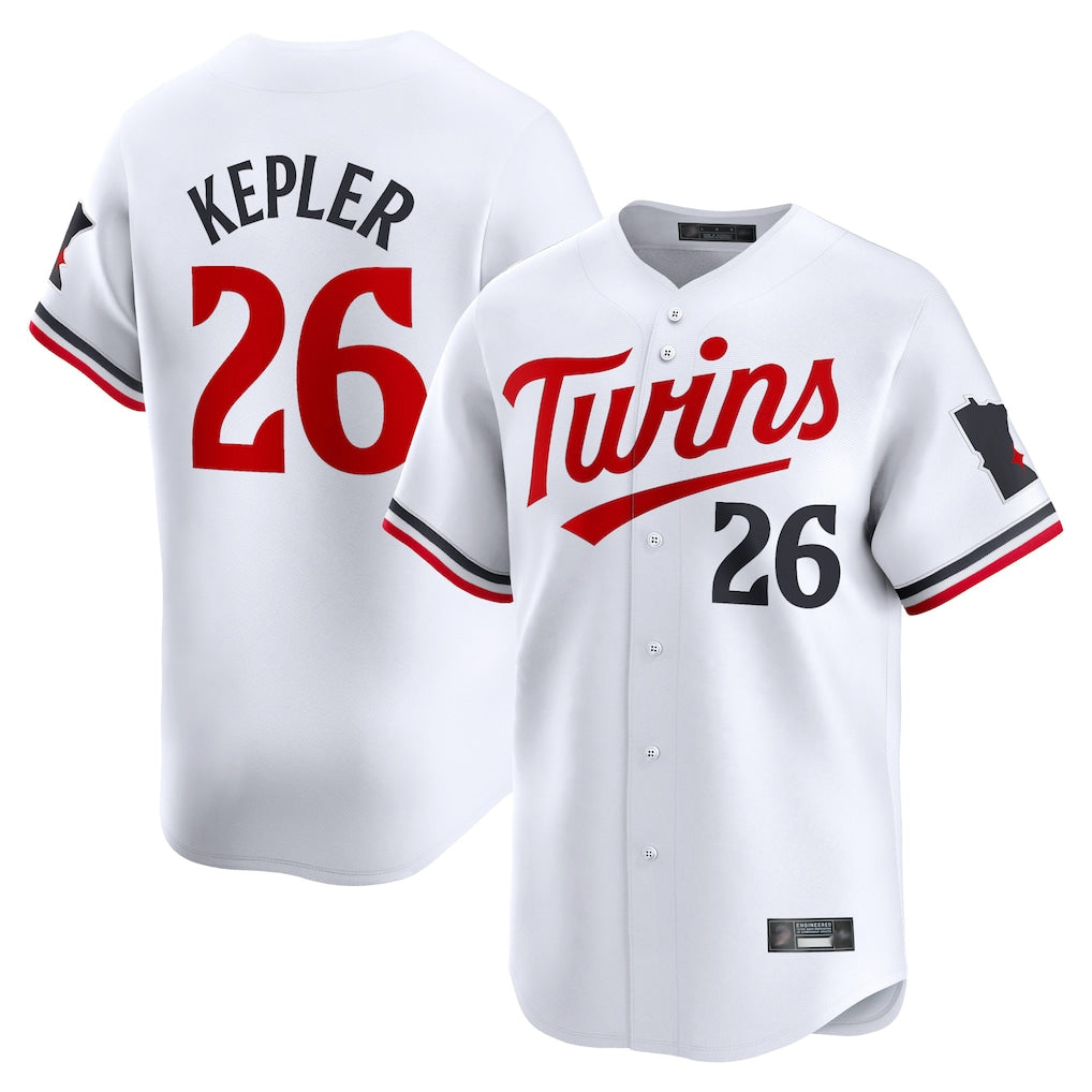 STECN M.Twins #26 Max Kepler Player White Home Limited Stitched Jerseys
