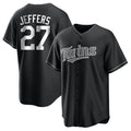 STECN M.Twins #27 Ryan Jeffers Player Black Home Game Stitched Jerseys