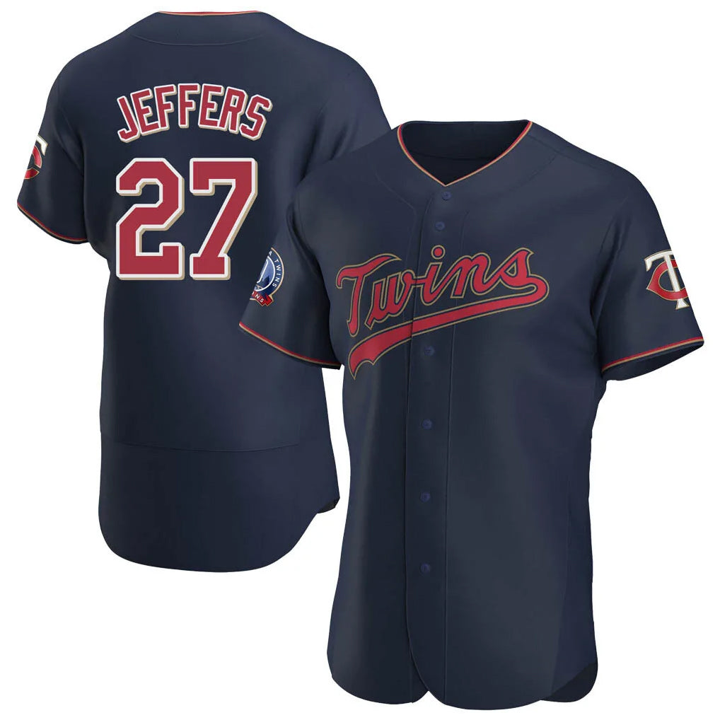 STECN M.Twins #27 Ryan Jeffers Player Navy 60th Home Limited Elite Stitched Jerseys